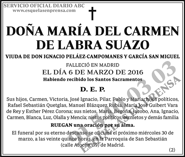 María del Carmen de Labra Suazo